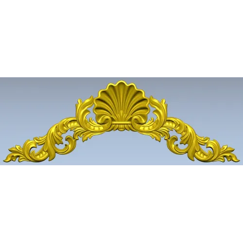 Декоративный картуш с раковиной - STL для ЧПУ