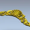 Декоративный картуш с раковиной - STL для ЧПУ