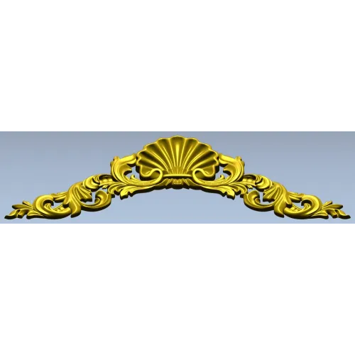 Декоративный картуш с раковиной - STL для ЧПУ