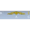 Картуш Аурелиан - декоративный горизонтальный картуш в стиле рокайль (stl)