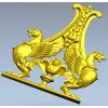 STL модель декоративная "Дуэт грифонов" для ЧПУ