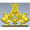 STL модель декоративная "Дуэт грифонов" для ЧПУ