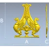STL модель декоративная "Дуэт грифонов" для ЧПУ
