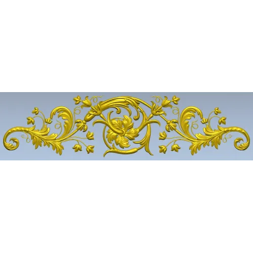 Baroque Acanthus Scroll STL 3D Model for CNC