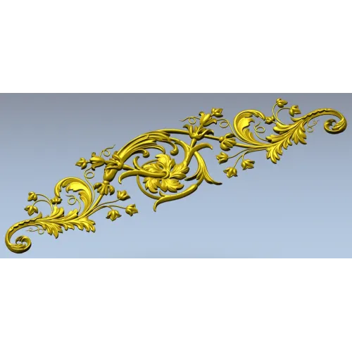Baroque Acanthus Scroll STL 3D Model for CNC