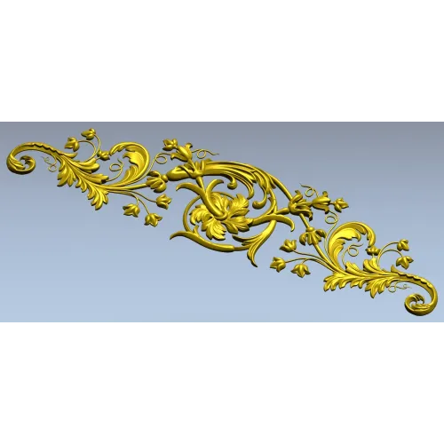 Baroque Acanthus Scroll STL 3D Model for CNC