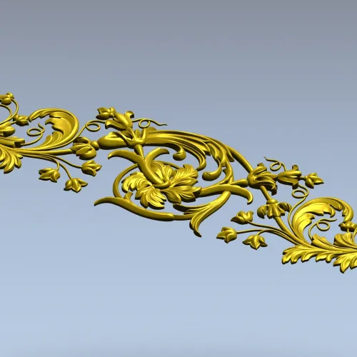 Baroque Acanthus Scroll STL 3D Model for CNC