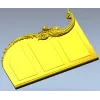 Rococo acanthus crest STL 3D model for CNC
