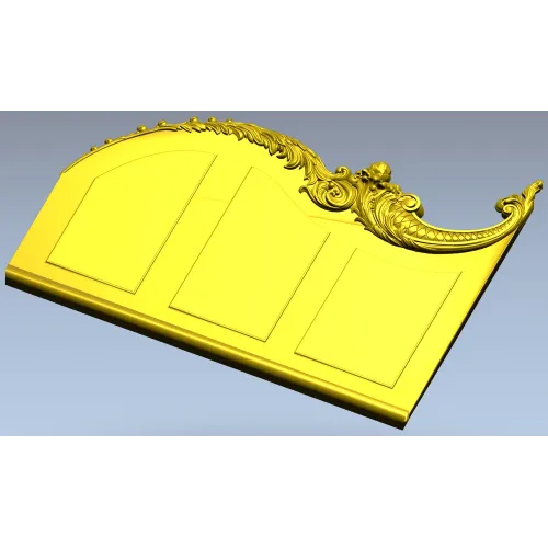 Rococo acanthus crest STL 3D model for CNC