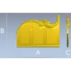 Rococo acanthus crest STL 3D model for CNC