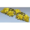 Grapevine Cartouche decorative STL model for CNC