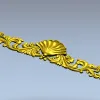 Seashell Acanthus Frieze - detailed STL 3D model for CNC