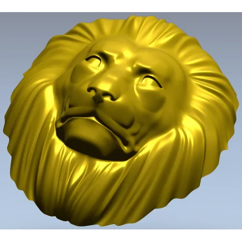 Рельеф головы льва - 3D модель STL для ЧПУ