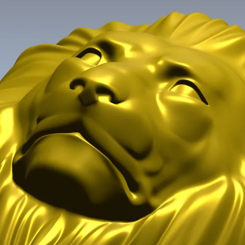 Рельеф головы льва - 3D модель STL для ЧПУ