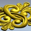 Рокайльный картуш "Серпантин" - 3D модель STL для ЧПУ