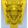 Classical Female Mascaron STL 3D Model for CNC