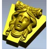 Classical Female Mascaron STL 3D Model for CNC