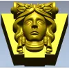 Classical Female Mascaron STL 3D Model for CNC