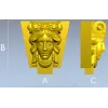 Classical Female Mascaron STL 3D Model for CNC