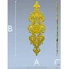 Вертикальный барочный декор с розеткой - 3D модель STL для ЧПУ