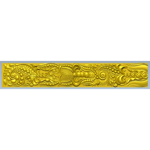 Ornamental Vine Frieze STL for CNC