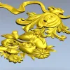 Ленточный букет - декоративная накладка STL для ЧПУ