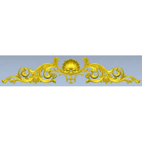 Rococo Seashell Crest - 3D STL for CNC Milling