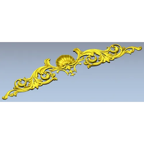 Rococo Seashell Crest - 3D STL for CNC Milling