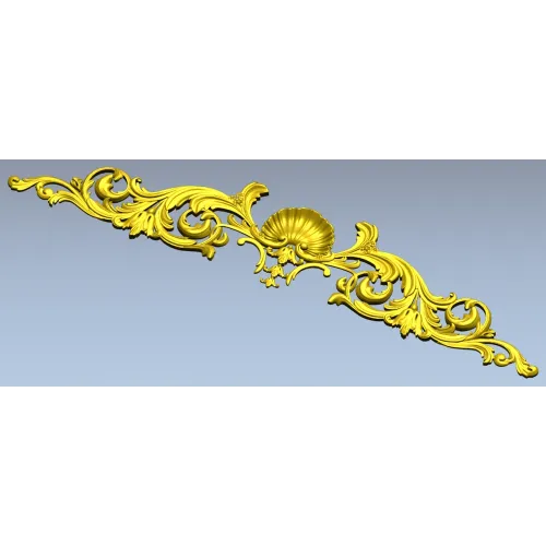 Rococo Seashell Crest - 3D STL for CNC Milling
