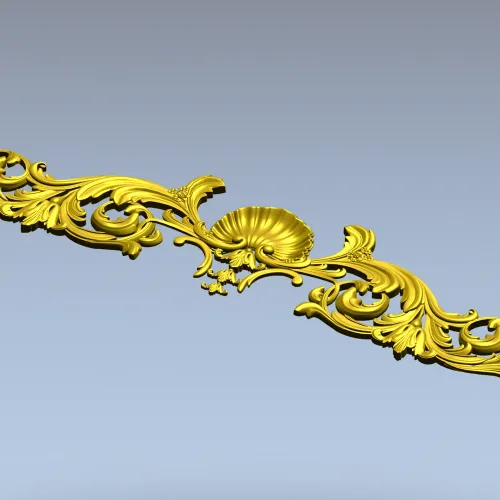 Rococo Seashell Crest - 3D STL for CNC Milling