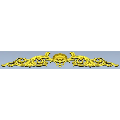 Rococo Seashell Crest - 3D STL for CNC Milling