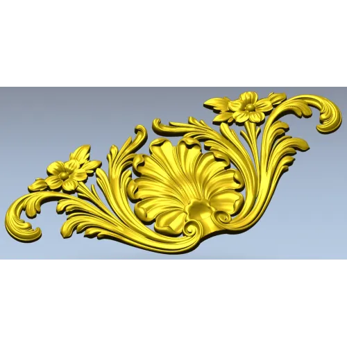 Резной картуш "Ракушечный" - 3D модель STL для ЧПУ