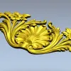 Резной картуш "Ракушечный" - 3D модель STL для ЧПУ