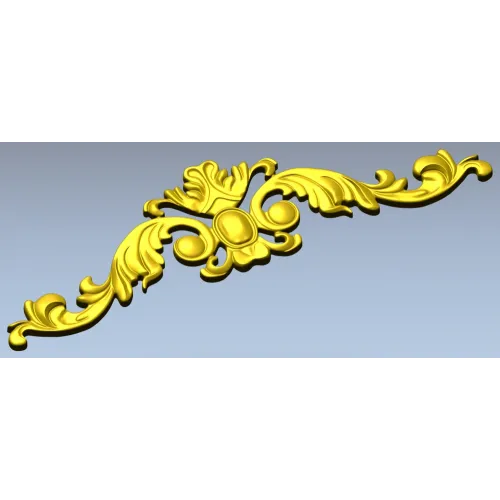 Baroque Acanthus Cartouche STL model for CNC