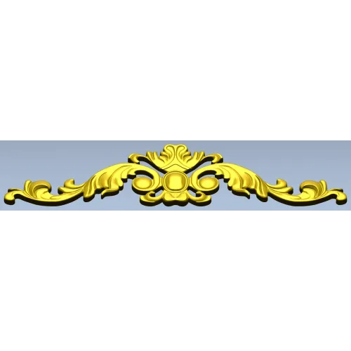 Baroque Acanthus Cartouche STL model for CNC