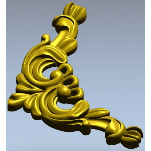 Rococo Acanthus Corner STL for CNC