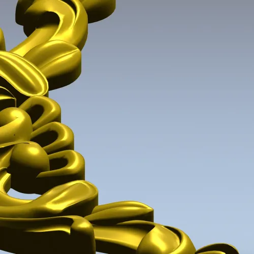 Rococo Acanthus Corner STL for CNC