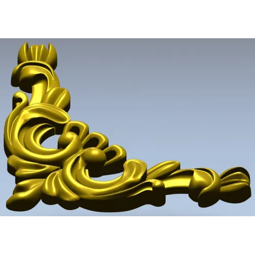 Rococo Acanthus Corner STL for CNC