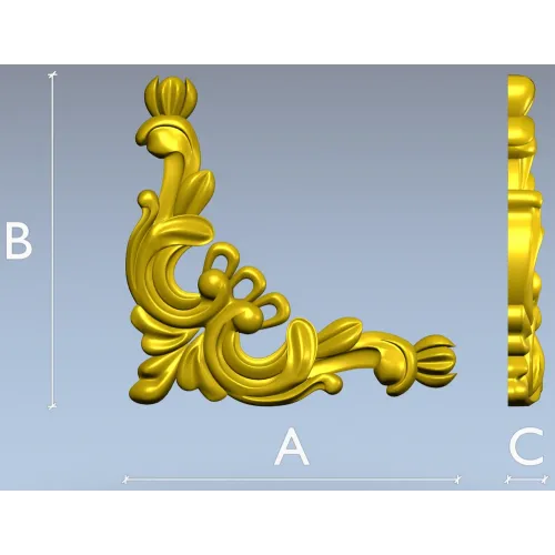 Rococo Acanthus Corner STL for CNC