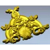 Рокайльный картуш с раковиной - 3D модель STL для ЧПУ