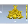 Рокайльный картуш с раковиной - 3D модель STL для ЧПУ