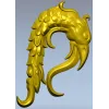 Aureate Sea-Dragon - decorative STL 3D model for CNC carving