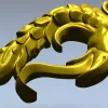 Aureate Sea-Dragon - decorative STL 3D model for CNC carving