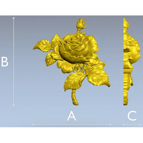 Резная роза - 3D модель STL для ЧПУ