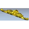 Декоративный картуш с акантовыми завитками - STL для ЧПУ