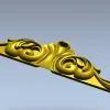 Декоративный картуш с акантовыми завитками - STL для ЧПУ