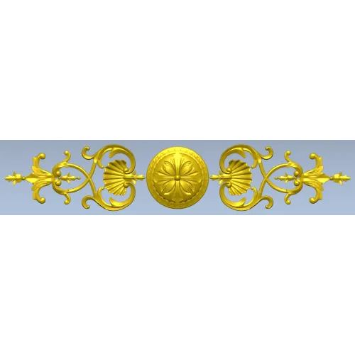 Розетта с волютами - декоративная накладка stl для ЧПУ