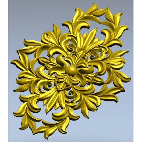 Aurelia Cartouche - ornate vertical STL 3D model for CNC
