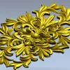 Aurelia Cartouche - ornate vertical STL 3D model for CNC