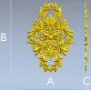 Aurelia Cartouche - ornate vertical STL 3D model for CNC